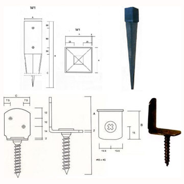 Technical View of Ground screws L socket