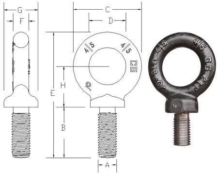 Features Of Imperial Drop forged eye Bolts