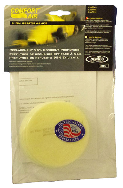 Dentec Safety R95 Pre Filter Pad - Header Bag