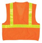MCR Safety Class 2 ANSI Orange Mesh Zipper Safety Vest