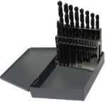 1/16 - 3/8 Cobalt Steel Jobber Drill Bit Set, 21 Pieces (1/64 Increments), Drill America Made in USA