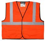 MCR Safety Economy Class 2 ANSI Orange Mesh Hook & Loop Safety Vest