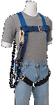 Gemtor VP101-2 Harness with Attached No Pack Energy Absorbing Lanyard 4 Ft