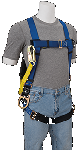 Gemtor VP102-2 Harness with Hip D-rings and Attached Energy Absorbing Lanyard, 6 Ft