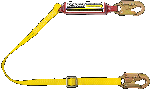 Gemtor SP1101LA6 Soft-Pack energy absorber with 1" wide polyester web lanyard with #5155 locking snaphooks at each end. 6 ft