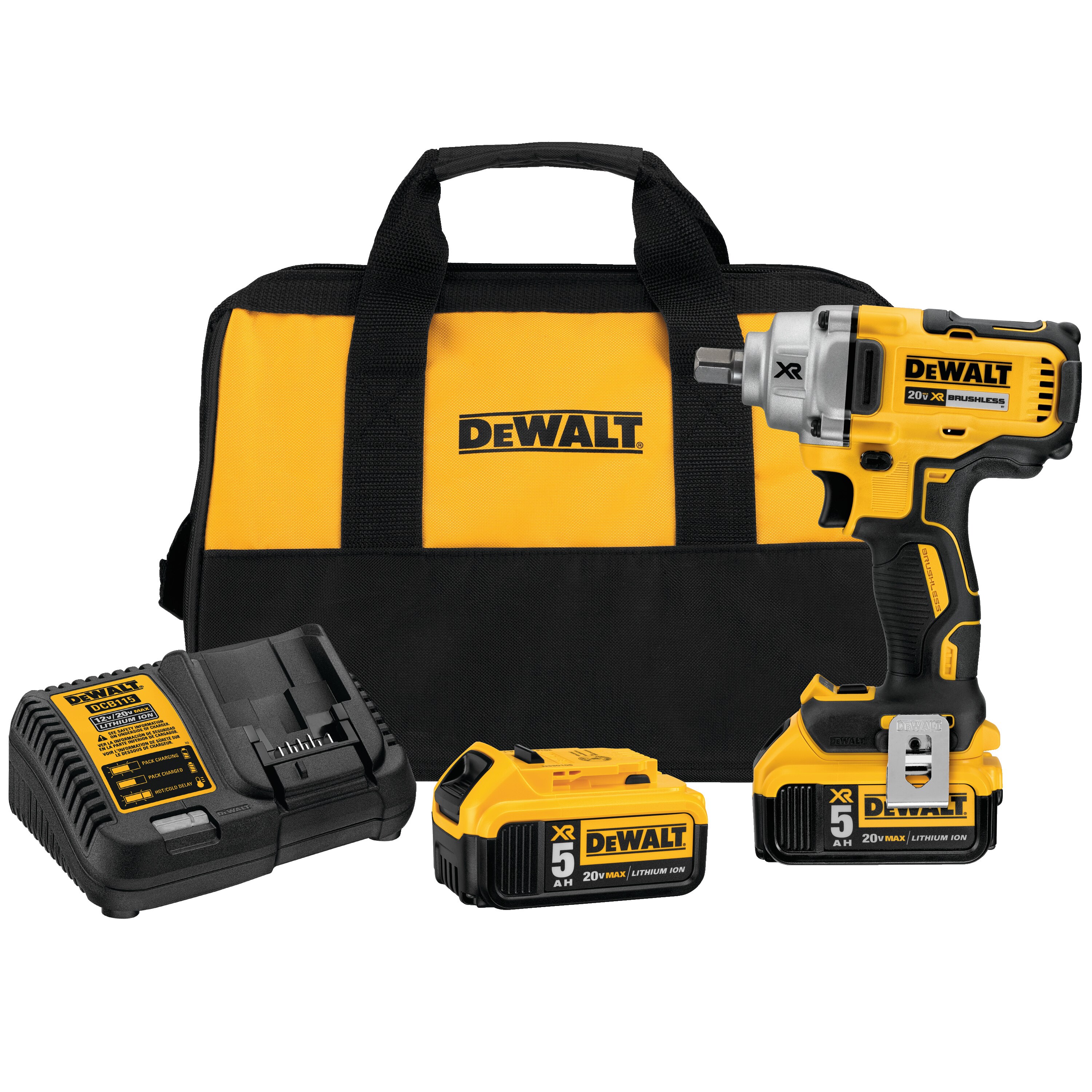 Dewalt DCF894P2 20V MAX* XR® 1/2 IN. Mid-Range Cordless Impact Wrench With Detent Pin Anvil Kit