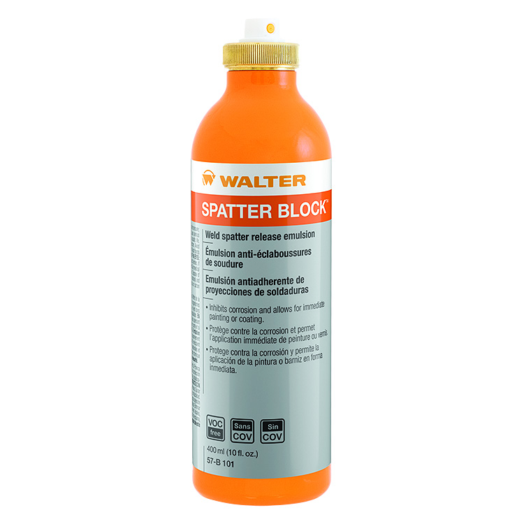 Spatter Block Refillable Orange Bottle