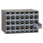 Akro-Mills Heavy-Duty Steel Storage Cabinet Gray, 11"H x 17"W x 11"D,  20 Drawers