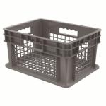 Akro-Mills Straight Wall Container, Mesh Side & Base, 15 3/4"L x 8 1/4"H x 11 3/4"W, Grey