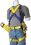 Gemtor 2005 Safety Harness For tower erection & maintenance front D-ring & Pass thru leg straps
