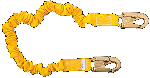 Gemtor D11EL6 Stretch energy absorbing lanyard with #5155 snaphooks at each end, 6 ft