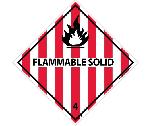 FLAMMABLE SOLID 4 DOT PLACARD LABEL