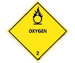 OXYGEN 2 DOT PLACARD LABEL