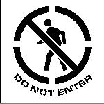 DO NOT ENTER GRAPHIC PLANT MARKING STENCIL