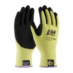 PIP G-Tek® KEV™ Yellow/Black 13 Gauge Seamless Knit Nitrile Coated MicroFinish Grip Kevlar Gloves - A2