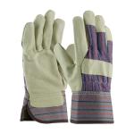 PIP Premium Grade Blue Fabric Back Top Grain Pigskin Leather Palm Gloves - Safety Cuff