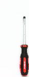 Proferred 1/4"x4" Go-Thru Screwdriver Slotted (Red Handle)