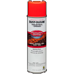 Rust-Oleum® Gloss Construction Marking Paint, Water Based FLUORESCENT RED-ORANGE (17 oz Aerosol)