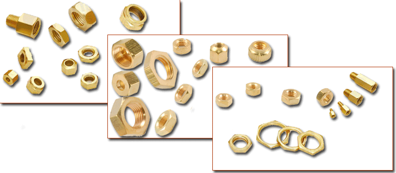 Sizes of Brass coupling Nuts