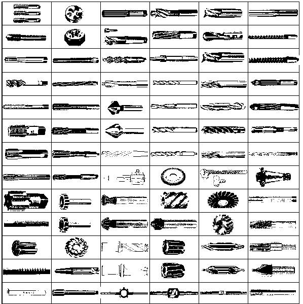 A Chart That shows Different types of Cutting tools