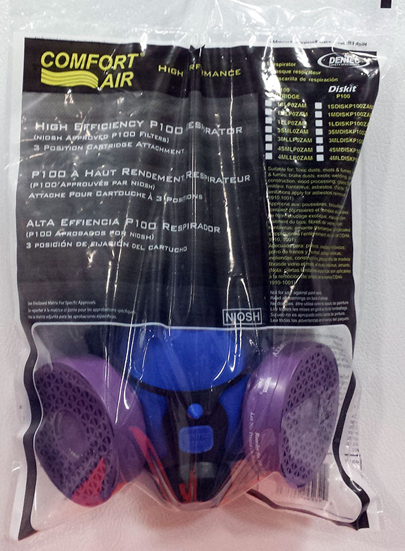 Dentec Safety Diskit® P100 Complete High Efficiency Silicone Half Mask Respirator - Display Bag
