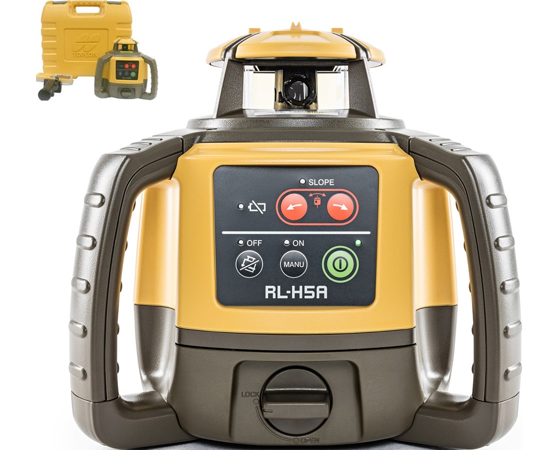 Topcon RL-H5A  Horizontal Self-Leveling Rotary Laser,  Alkaline Batteries w/LS-80L Receiver (1021200-15)