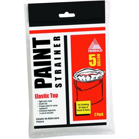 2 PACK OF 5 GALLON REGULAR MESH, ELASTIC TOP SUPERTUFF™ POLYESTER PAINT & STAIN STRAINER BAGS