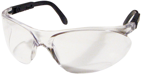 Dentec Safety CNC™ Clear ANSI/CSA Lens & Ratcheting Temples Safety Glasses - 12/Box