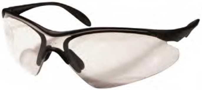 Dentec Safety Miranda™ Clear ANSI/CSA Lens & Black Frame w/ Paddle Temples Safety Glasses - 12/Box