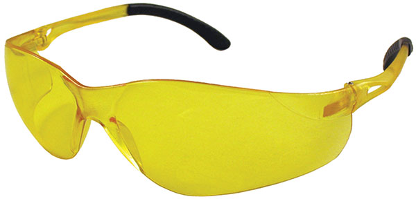 Dentec Safety Miranda™ Yellow ANSI/CSA Lens & Black Frame w/ Paddle Temples Safety Glasses - 12/Box