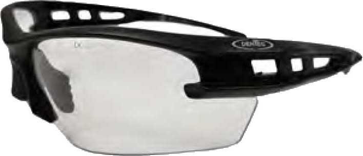 Dentec Safety Mango™ Clear ANSI/CSA Lens Black Frame Safety Glasses - 12/Box