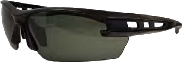 Dentec Safety Mango™ Polarized Gray ANSI/CSA Lens Black Frame Safety Glasses w/ Carry Bag - 6/Box