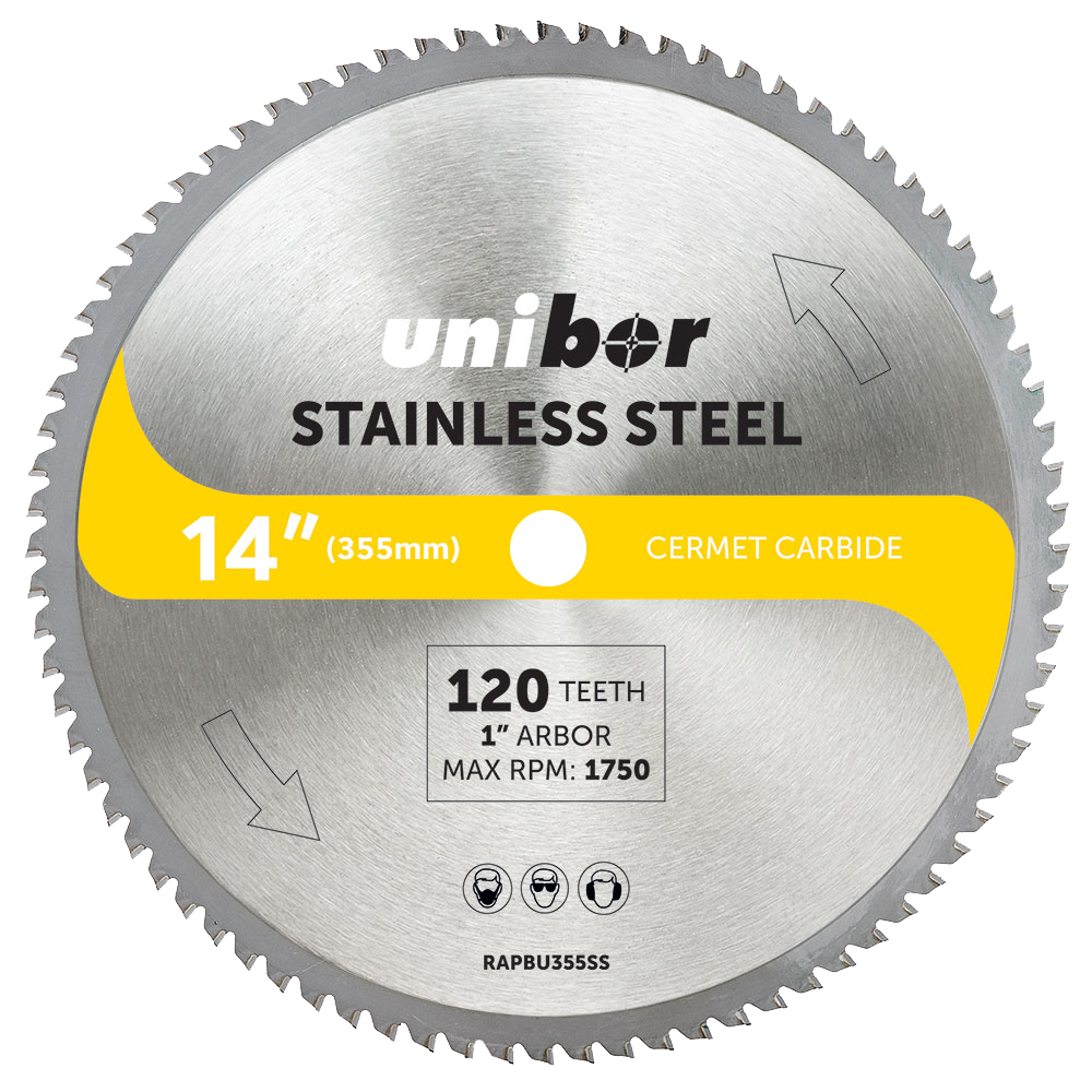Unibor 14" Stainless Steel Cermet Carbide Circular Saw Blade