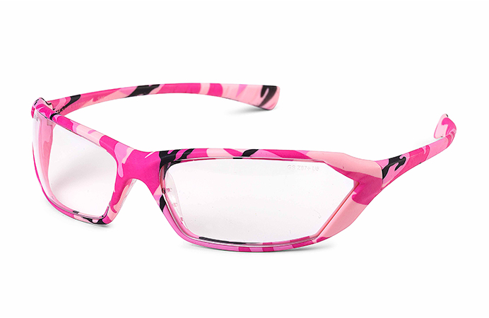 Gateway Safety GirlzGear® Clear Lens Pink Camo Frame Safety Glasses - 10 Pack