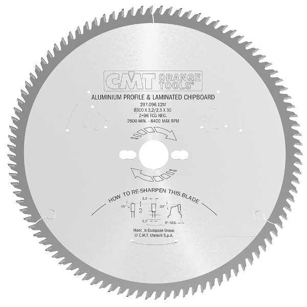 CMT 160mm x 56T x 20mm Industrial Non-Ferrous & Laminated Panel Tungsten Carbide Tipped Circular Saw Blade