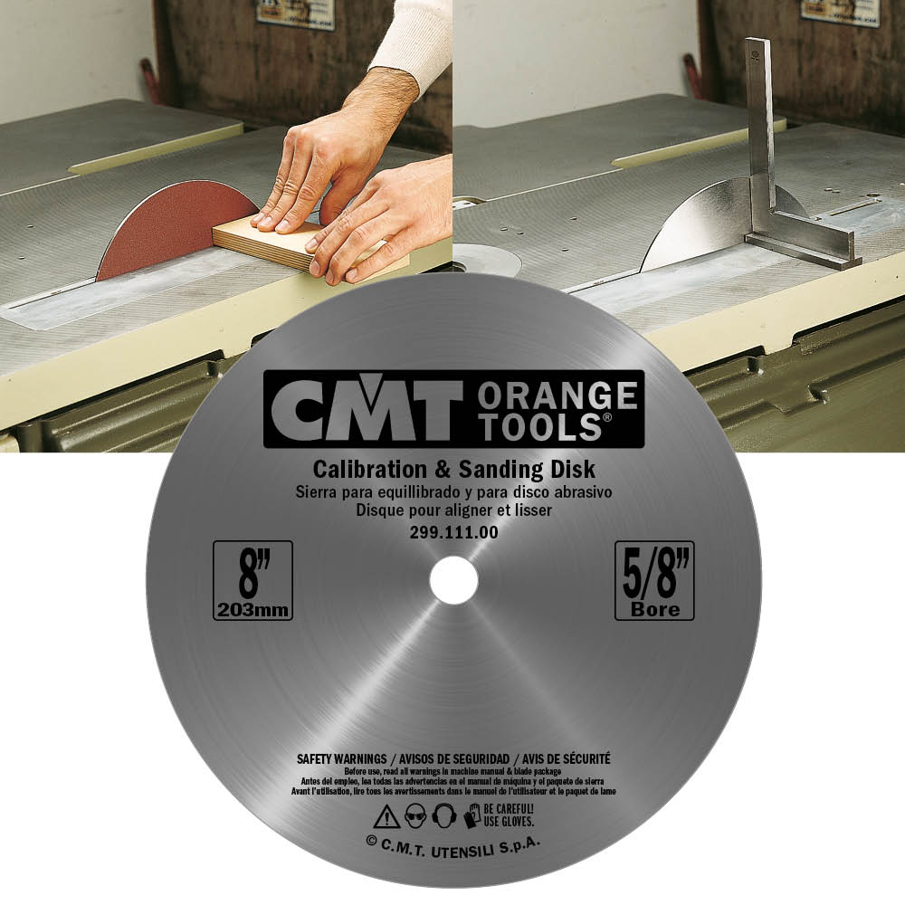 CMT 8" x 5/8" Calibration & Sanding Circular Saw Blade Disc