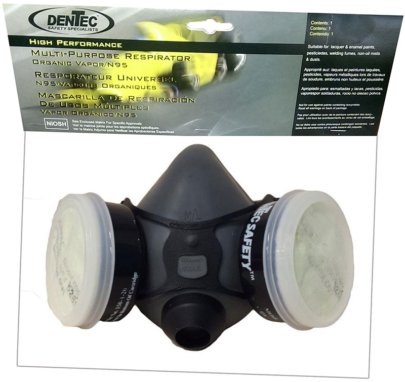 Dentec Safety Complete OV/N95 Thermoplastic Half Mask Respirator - Header Bag