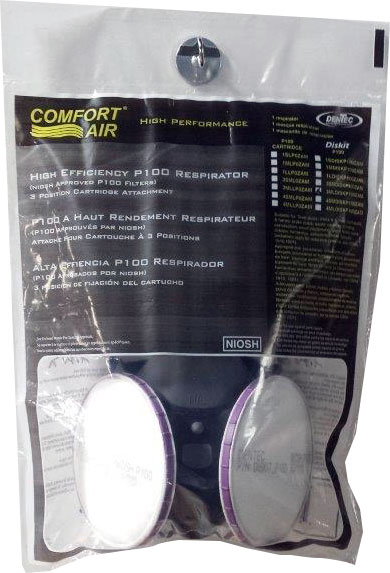 Dentec Safety Diskit® P100 Complete Thermoplastic Half Mask Respirator - Display Bag