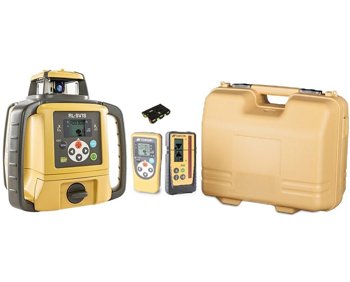 Topcon RL-SV1S Single Grade Laser w/ LS-100D Laser Receiver & Rechargeable Battery (313990779)