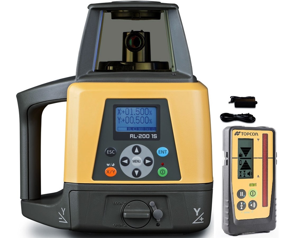 Topcon RL-200 1S Single Grade Laser with LS-100D Laser Receiver & Rechargeable Battery (314910782)