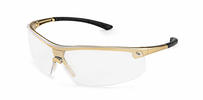 Gateway Safety Ingot™ Clear Lens Gold Frame Safety Glasses - 10 Pack