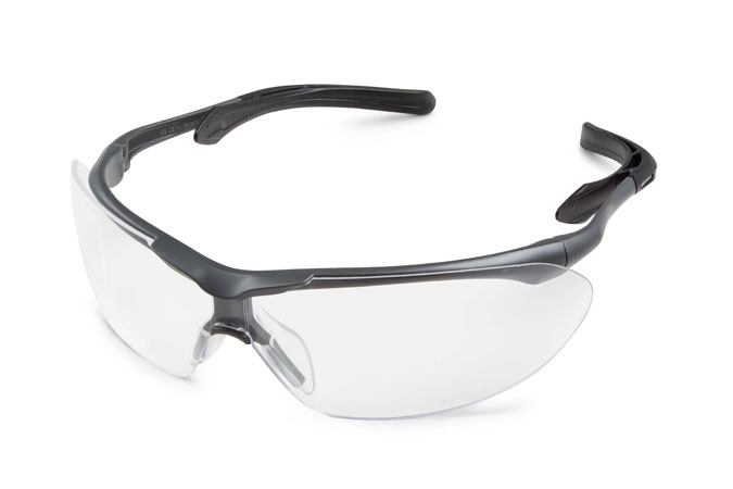 Gateway Safety Flight™ Clear Lens Black Temple Gray Frame Safety Glasses - 10 Pack