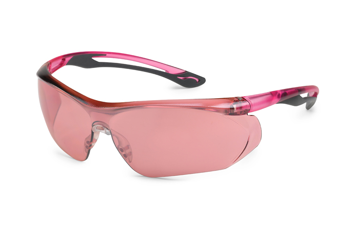 Gateway Safety Parallax™ Pink Mirror Lens & Temple Gray Flex Safety Glasses - 10 Pack