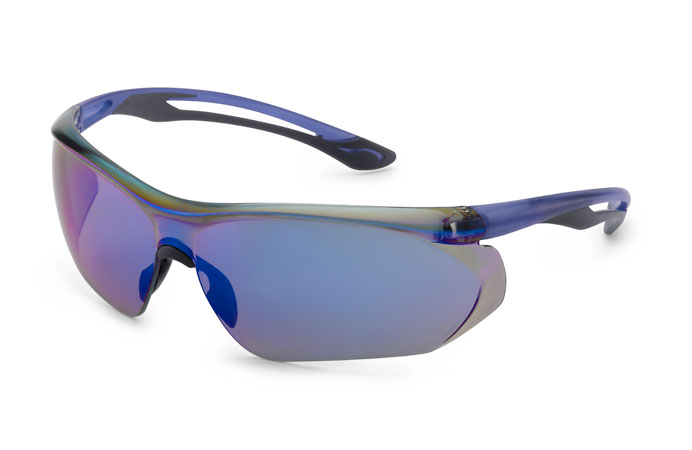 Gateway Safety Parallax™ Blue Mirror Lens & Temple Gray Flex Safety Glasses - 10 Pack
