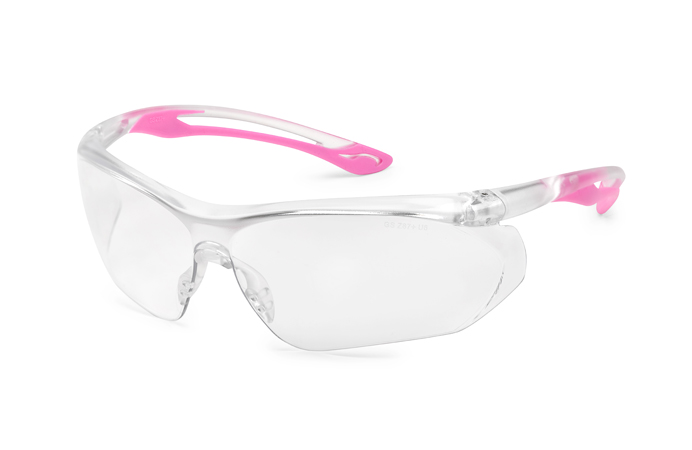 Gateway Safety Parallax™ Clear Lens & Temple Pink Flex Safety Glasses - 10 Pack
