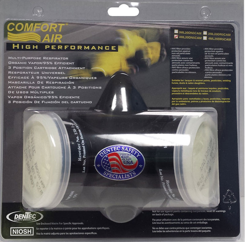 Dentec Safety Complete OV/N95 Elastomeric Half Mask Respirator - Clam Shell