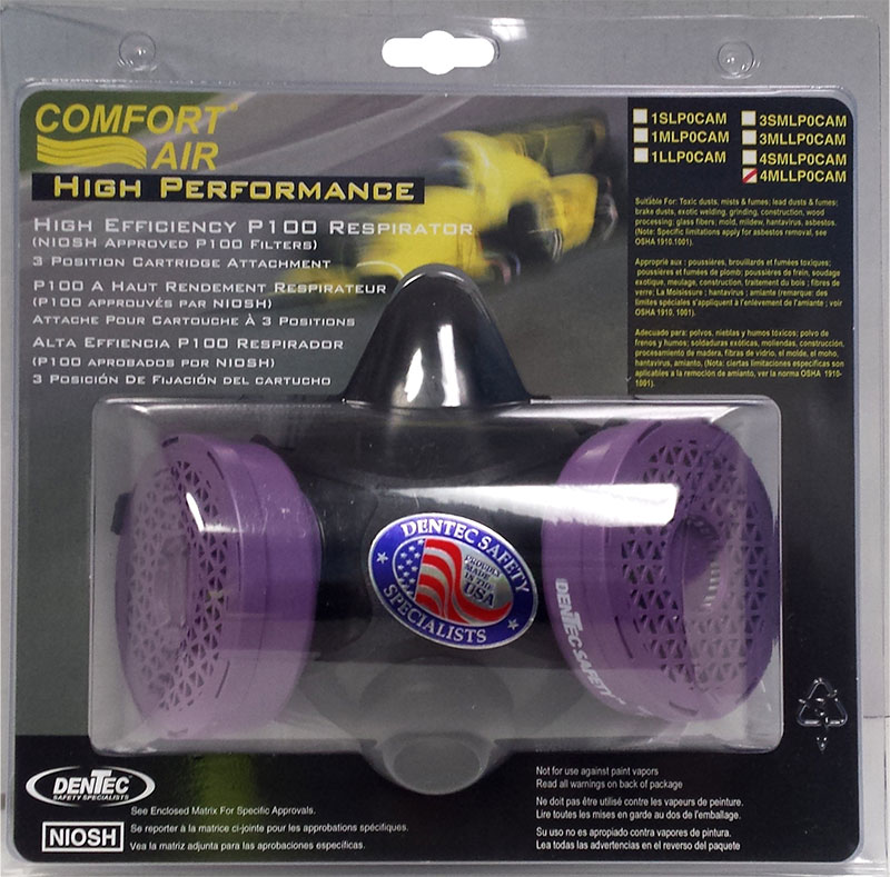 Dentec Safety P100 Complete High Efficiency Elastomeric Half Mask Respirator - Clam Shell