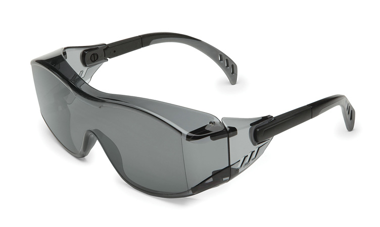 Gateway Safety Cover2® OTG Gray Lens Black Temples Safety Glasses - 10 Pack