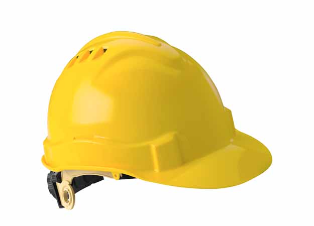 Gateway Safety Standard Yellow Shell Pin Lock Suspension Hard Hat  - 10 Pack