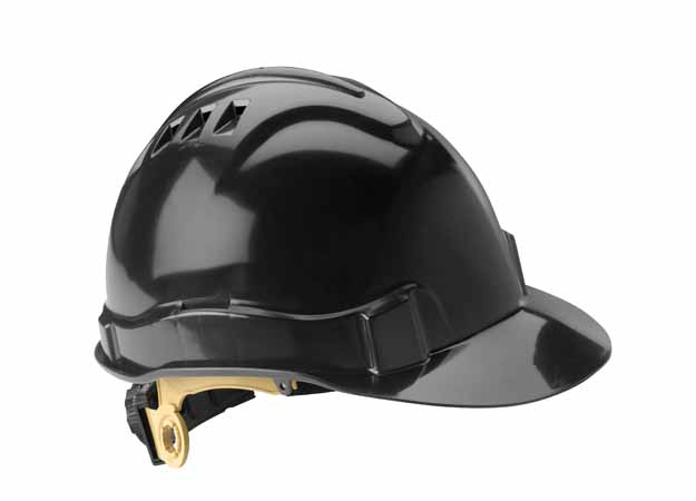 Gateway Safety Serpent® Black Cap Style Ratchet Suspension Vented Hard Hat  - 10 Pack